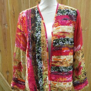 Laura Ashley Bright Floral Pleated Jacket …